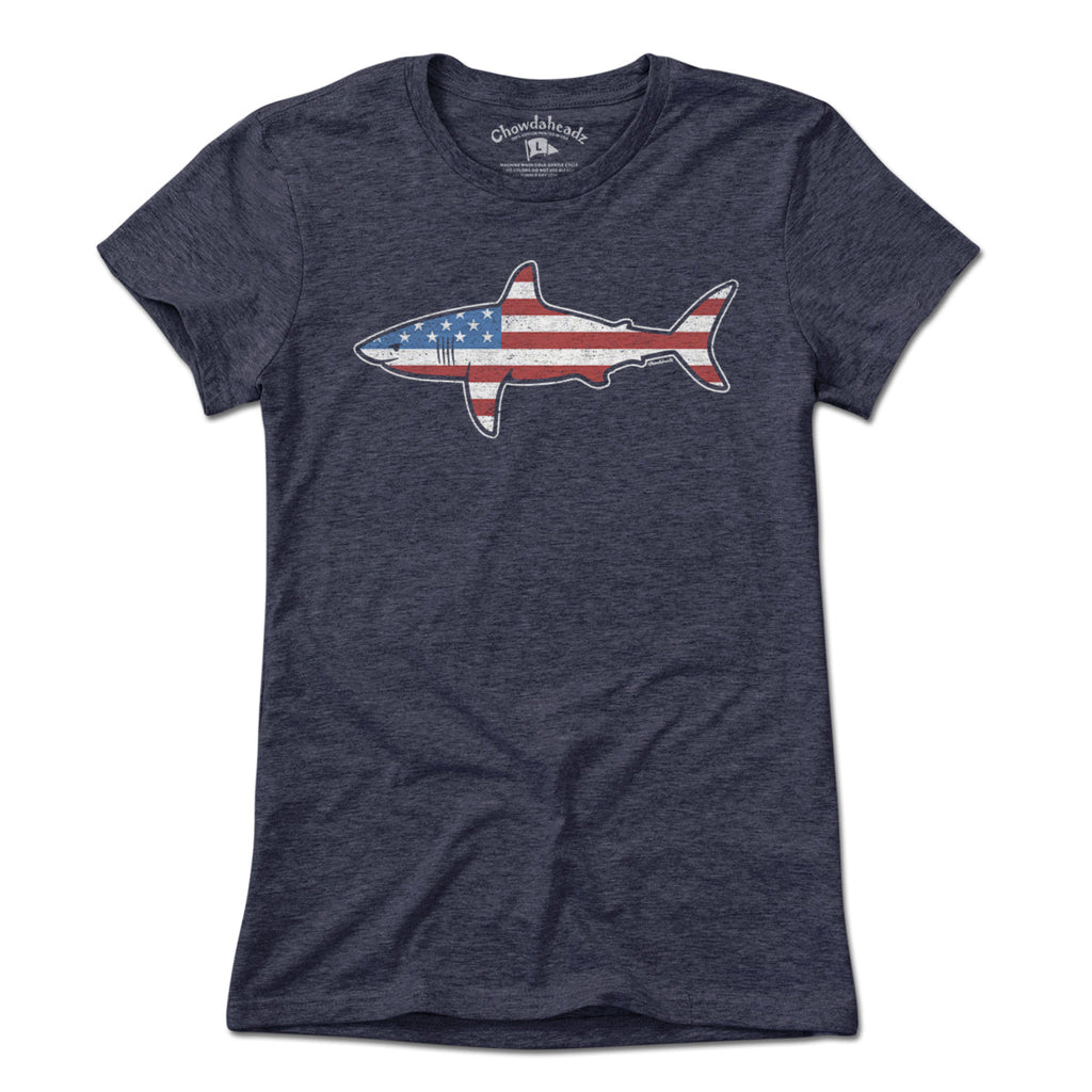 Stars and Stripes USA Shark T-Shirt